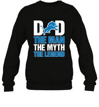 Load image into Gallery viewer, Detroit Lions Dad The Man The Myth The Legend NFL Father's Day Crewneck Sweatshirt