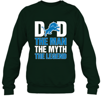 Load image into Gallery viewer, Detroit Lions Dad The Man The Myth The Legend NFL Father's Day Crewneck Sweatshirt