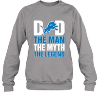 Load image into Gallery viewer, Detroit Lions Dad The Man The Myth The Legend NFL Father's Day Crewneck Sweatshirt