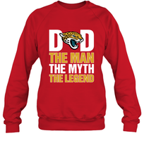 Load image into Gallery viewer, Jacksonville Jaguars Dad The Man The Myth The Legend NFL Father's Day Crewneck Sweatshirt