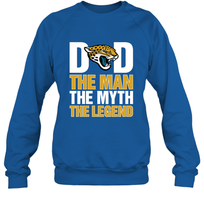 Load image into Gallery viewer, Jacksonville Jaguars Dad The Man The Myth The Legend NFL Father's Day Crewneck Sweatshirt