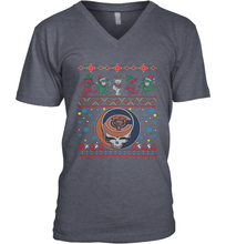 Load image into Gallery viewer, Chicago Bears Christmas Grateful Dead Jingle Bears Football Ugly Sweatshirt Men's V-Neck T-Shirt