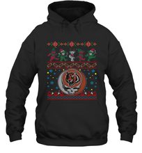Load image into Gallery viewer, Cincinnati Bengals Christmas Grateful Dead Jingle Bears Football Ugly Sweatshirt Hoodie Sweatshirt