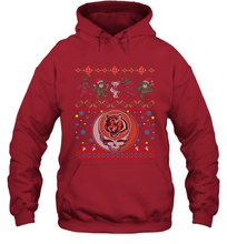 Load image into Gallery viewer, Cincinnati Bengals Christmas Grateful Dead Jingle Bears Football Ugly Sweatshirt Hoodie Sweatshirt