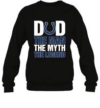 Load image into Gallery viewer, Indianapolis Colts Dad The Man The Myth The Legend NFL Father's Day Crewneck Sweatshirt
