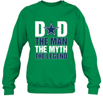 Load image into Gallery viewer, Dallas Cowboys Dad The Man The Myth The Legend NFL Father's Day Crewneck Sweatshirt