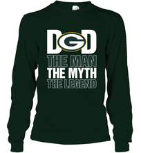 Load image into Gallery viewer, Green Bay Packers Dad The Man The Myth The Legend NFL Father's Day Long Sleeve T-Shirt