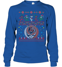 Load image into Gallery viewer, Cincinnati Bengals Christmas Grateful Dead Jingle Bears Football Ugly Sweatshirt Youth Long Sleeve T-Shirt