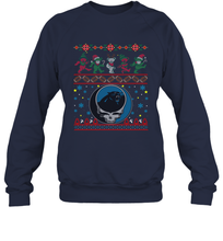 Load image into Gallery viewer, Carolina Panthers Christmas Grateful Dead Jingle Bears Football Ugly Sweatshirt Sweatshirt