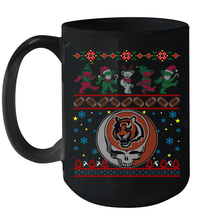 Load image into Gallery viewer, Cincinnati Bengals Christmas Grateful Dead Jingle Bears Football Ugly Sweatshirt Mug 15oz