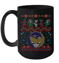 Load image into Gallery viewer, Baltimore Ravens Christmas Grateful Dead Jingle Bears Football Ugly Sweatshirt Mug 15oz