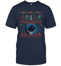 Load image into Gallery viewer, Carolina Panthers Christmas Grateful Dead Jingle Bears Football Ugly Sweatshirt Men's T-Shirt