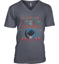 Load image into Gallery viewer, Carolina Panthers Christmas Grateful Dead Jingle Bears Football Ugly Sweatshirt Men's V-Neck T-Shirt