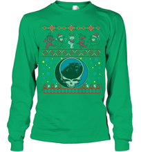 Load image into Gallery viewer, Carolina Panthers Christmas Grateful Dead Jingle Bears Football Ugly Sweatshirt Youth Long Sleeve T-Shirt