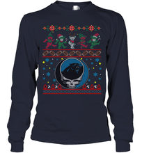 Load image into Gallery viewer, Carolina Panthers Christmas Grateful Dead Jingle Bears Football Ugly Sweatshirt Youth Long Sleeve T-Shirt