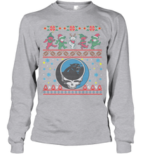 Load image into Gallery viewer, Carolina Panthers Christmas Grateful Dead Jingle Bears Football Ugly Sweatshirt Youth Long Sleeve T-Shirt