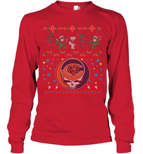 Load image into Gallery viewer, Chicago Bears Christmas Grateful Dead Jingle Bears Football Ugly Sweatshirt Youth Long Sleeve T-Shirt