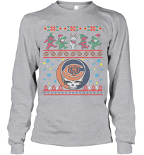 Load image into Gallery viewer, Chicago Bears Christmas Grateful Dead Jingle Bears Football Ugly Sweatshirt Youth Long Sleeve T-Shirt