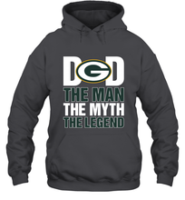 Load image into Gallery viewer, Green Bay Packers Dad The Man The Myth The Legend NFL Father's Day Hooded Sweatshirt