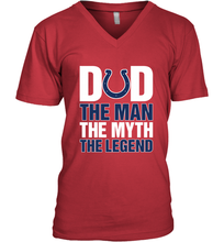 Load image into Gallery viewer, Indianapolis Colts Dad The Man The Myth The Legend NFL Father's Day Men's V-Neck T-Shirt