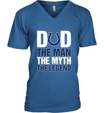 Load image into Gallery viewer, Indianapolis Colts Dad The Man The Myth The Legend NFL Father's Day Men's V-Neck T-Shirt