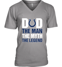 Load image into Gallery viewer, Indianapolis Colts Dad The Man The Myth The Legend NFL Father's Day Men's V-Neck T-Shirt