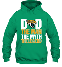 Load image into Gallery viewer, Jacksonville Jaguars Dad The Man The Myth The Legend NFL Father's Day Hooded Sweatshirt