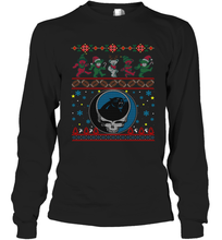 Load image into Gallery viewer, Carolina Panthers Christmas Grateful Dead Jingle Bears Football Ugly Sweatshirt Long Sleeve T-Shirt