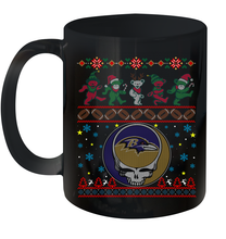 Load image into Gallery viewer, Baltimore Ravens Christmas Grateful Dead Jingle Bears Football Ugly Sweatshirt Mug 11oz