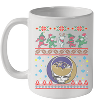 Load image into Gallery viewer, Baltimore Ravens Christmas Grateful Dead Jingle Bears Football Ugly Sweatshirt Mug 11oz