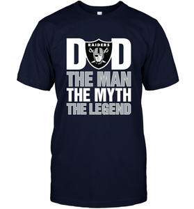Oakland Raiders Dad The Man The Myth The Legend NFL Father's Day Men's T-Shirt