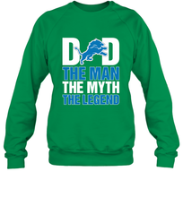 Load image into Gallery viewer, Detroit Lions Dad The Man The Myth The Legend NFL Father's Day Crewneck Sweatshirt
