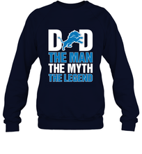 Load image into Gallery viewer, Detroit Lions Dad The Man The Myth The Legend NFL Father's Day Crewneck Sweatshirt
