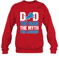 Load image into Gallery viewer, Detroit Lions Dad The Man The Myth The Legend NFL Father's Day Crewneck Sweatshirt
