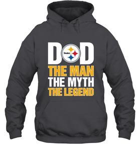 Pittsburgh Steelers Dad The Man The Myth The Legend NFL Father's Day Hooded Sweatshirt