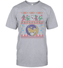 Load image into Gallery viewer, Baltimore Ravens Christmas Grateful Dead Jingle Bears Football Ugly Sweatshirt Men's T-Shirt
