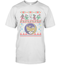 Load image into Gallery viewer, Baltimore Ravens Christmas Grateful Dead Jingle Bears Football Ugly Sweatshirt Men's T-Shirt
