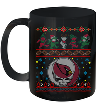 Load image into Gallery viewer, Arizona Cardinals Christmas Grateful Dead Jingle Bears Football Ugly Sweatshirt Mug 11oz
