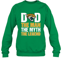 Load image into Gallery viewer, Jacksonville Jaguars Dad The Man The Myth The Legend NFL Father's Day Crewneck Sweatshirt
