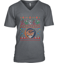 Load image into Gallery viewer, Chicago Bears Christmas Grateful Dead Jingle Bears Football Ugly Sweatshirt Men's V-Neck T-Shirt
