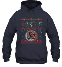 Load image into Gallery viewer, Cincinnati Bengals Christmas Grateful Dead Jingle Bears Football Ugly Sweatshirt Hoodie Sweatshirt
