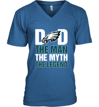 Load image into Gallery viewer, Philadelphia Eagles Dad The Man The Myth The Legend NFL Father&#39;s Day Men&#39;s V-Neck T-Shirt
