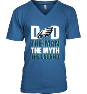 Philadelphia Eagles Dad The Man The Myth The Legend NFL Father's Day Men's V-Neck T-Shirt