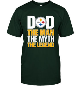 Pittsburgh Steelers Dad The Man The Myth The Legend NFL Father's Day Men's T-Shirt