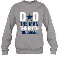 Load image into Gallery viewer, Dallas Cowboys Dad The Man The Myth The Legend NFL Father's Day Crewneck Sweatshirt
