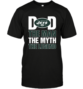 New York Jets Dad The Man The Myth The Legend NFL Father's Day Men's T-Shirt