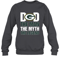 Load image into Gallery viewer, Green Bay Packers Dad The Man The Myth The Legend NFL Father's Day Crewneck Sweatshirt
