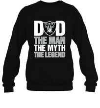 Load image into Gallery viewer, Oakland Raiders Dad The Man The Myth The Legend NFL Father&#39;s Day Crewneck Sweatshirt
