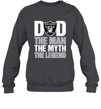 Load image into Gallery viewer, Oakland Raiders Dad The Man The Myth The Legend NFL Father&#39;s Day Crewneck Sweatshirt
