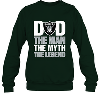 Load image into Gallery viewer, Oakland Raiders Dad The Man The Myth The Legend NFL Father&#39;s Day Crewneck Sweatshirt
